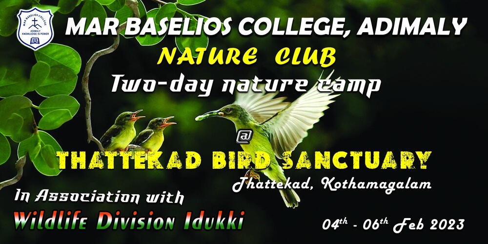 Two day Nature Camp at Thattekkad Bird Sanctuary 2023